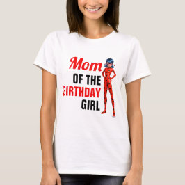 Camiseta Ladybug milagroso y mamá del cumpleaños de Cat Noi