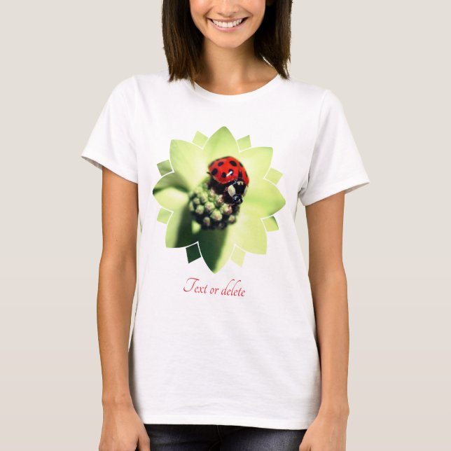 Camiseta Ladybug On Dogwood Flower Nature Personalized (Anverso)