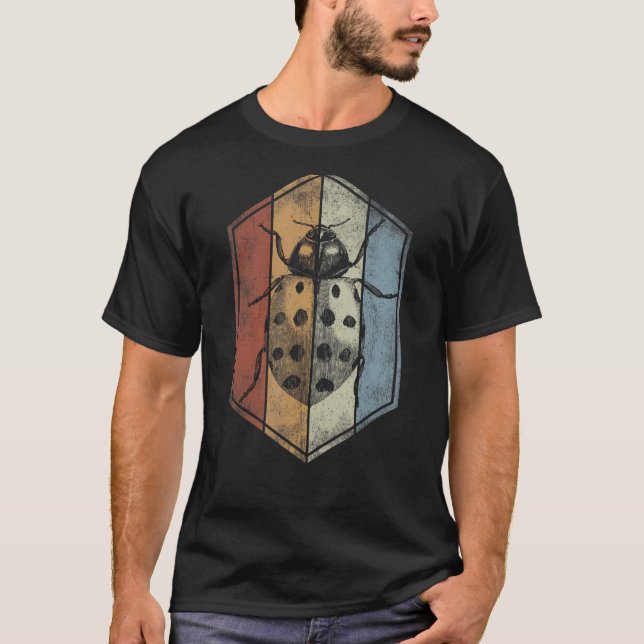 Camiseta Ladybug Retro Estilo Vintage Bug Insect Entomologi (Anverso)