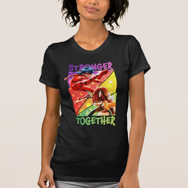 Camiseta Ladybug y Rena Rouge | Más fuerte juntos (Anverso)