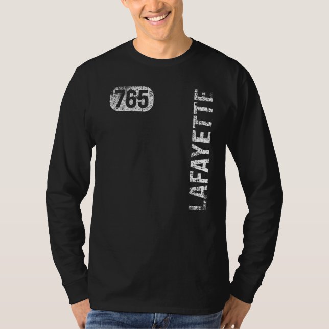 Camiseta Lafayette Indiana 765 Area Code Vintage Retro (Anverso)