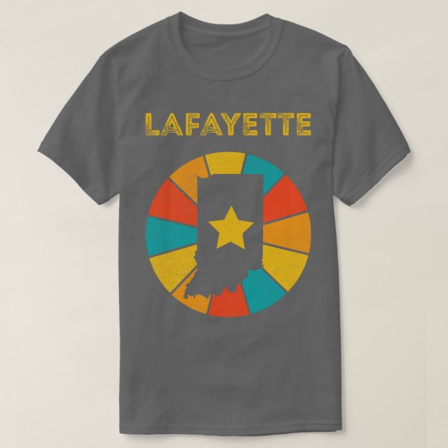 Camiseta Lafayette Indiana Vintage Molestias de recuerdo 1 (Diseño del anverso)