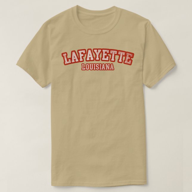 Camiseta Lafayette Louisiana Athletic Text Sport Style  (Diseño del anverso)