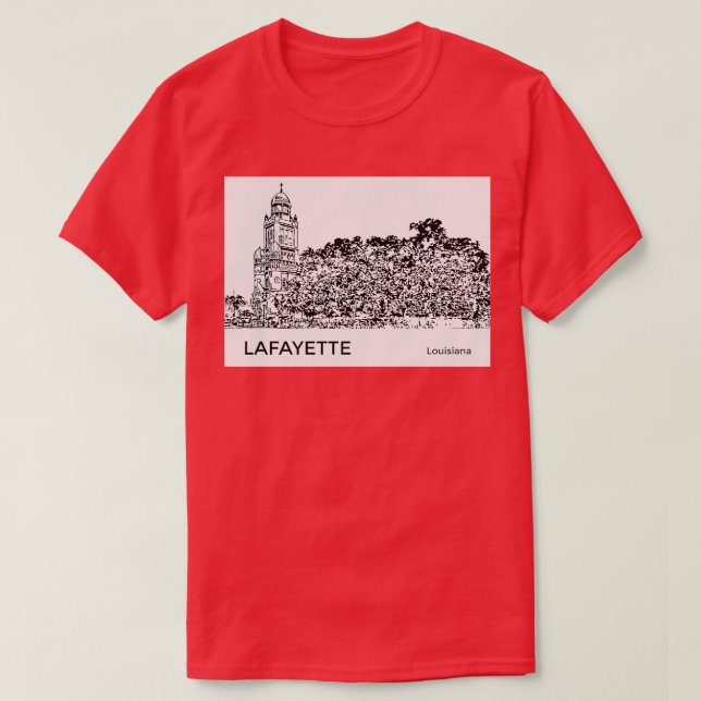 Camiseta Lafayette Louisiana TShirt (Diseño del anverso)