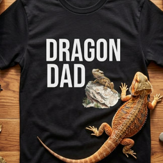 Camiseta Lagarto Barbudo Papá Dragón Divertido