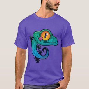 Camiseta Lagarto de dibujos animados colorido y lindo