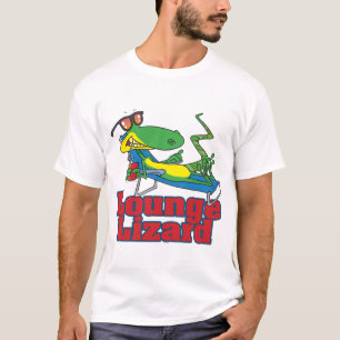 Camiseta lagarto de salón holgazaneando caricatura