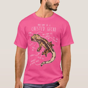 Camiseta Lagarto Gecko Coronado Reptil Anatomía Mascota Har