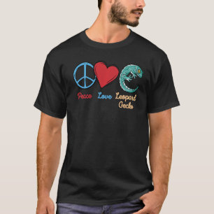 Camiseta lagarto Paz Amor leopardo gecko para mujeres 1