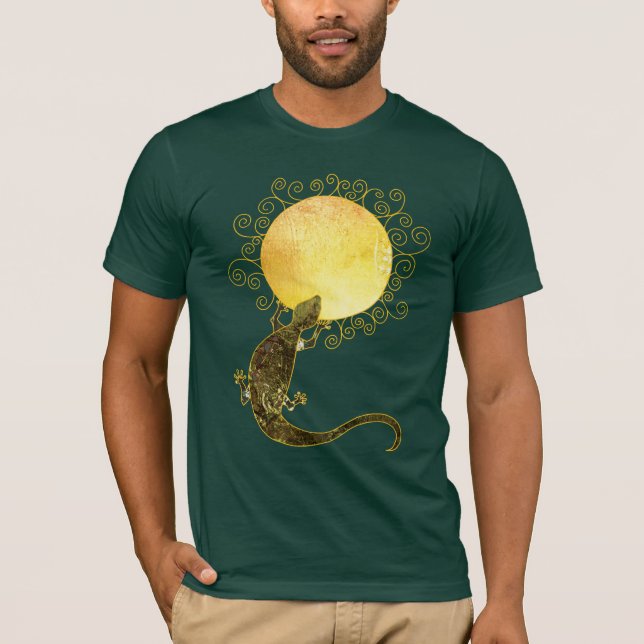Camiseta Lagarto que lleva a cabo el Sun: La ropa básica de (Anverso)