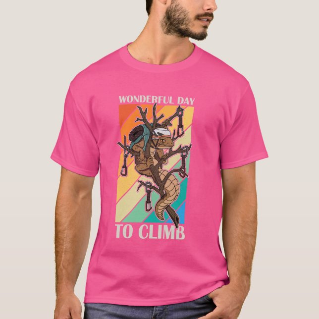 Camiseta Lagarto reptil trepar actividad camping exterior m (Anverso)