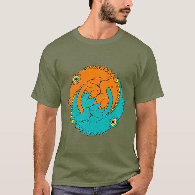 Camiseta Lagartos de Yin Yang (Anverso)
