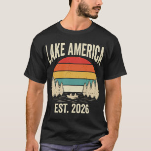 Camiseta Lago América Est 2026 Atardecer Vintage Grandes La