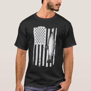 Camiseta Lago American Flag pesca trucha bull trucha pescad