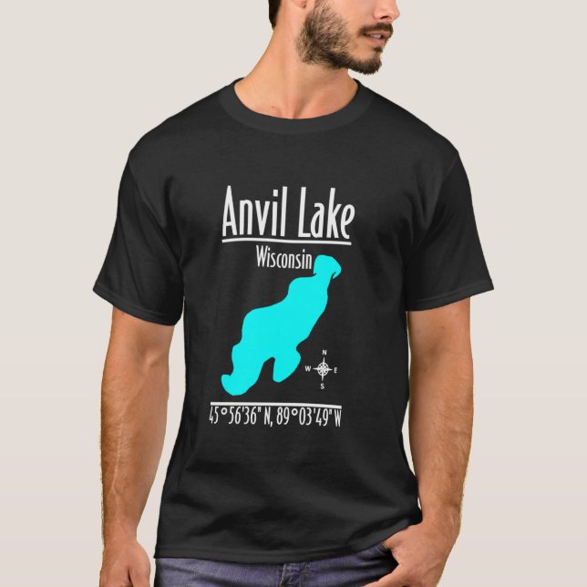 Camiseta Lago Anvil Moderno - Wisconsin (Anverso)