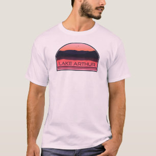 Camiseta Lago Arthur Pennsylvania Red Sunrise