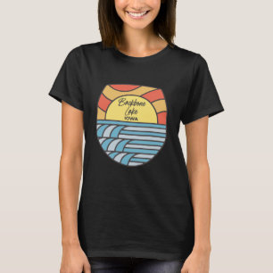 Camiseta Lago Backbone Iowa IA Atardecer Recuerdo de Vacaci