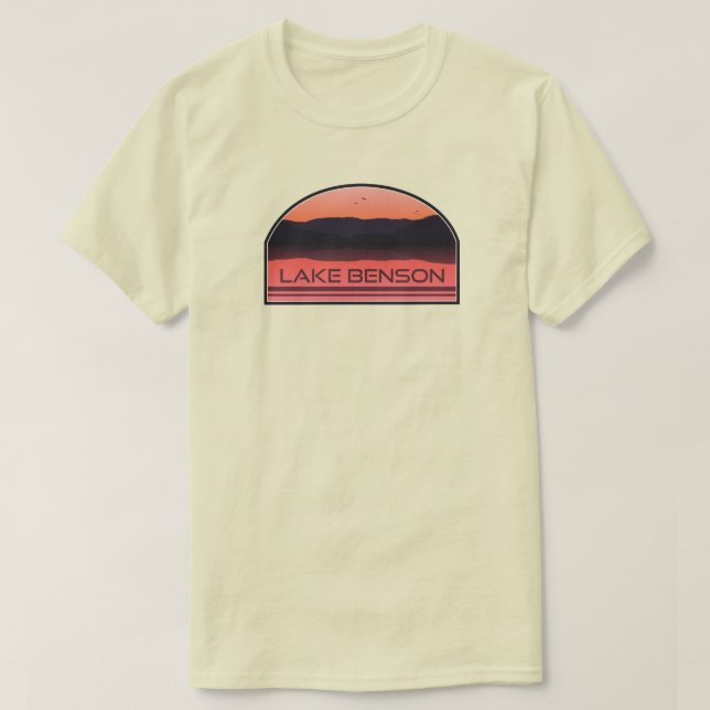 Camiseta Lago Benson North Carolina Red Sunrise (Diseño del anverso)