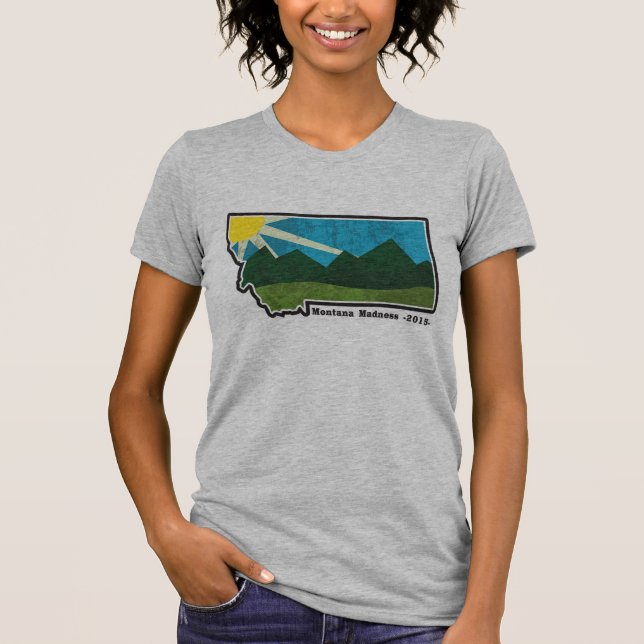 Camiseta Lago Bitterroot de la locura de Montana (Anverso)