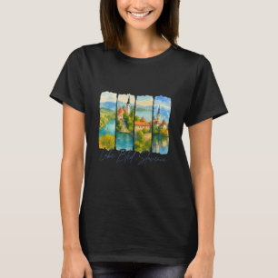 Camiseta Lago Bled Eslovenia Viaje Viaje Pincelada Recuerdo