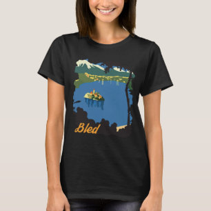 Camiseta Lago Bled Isla Aérea Verde Viaje