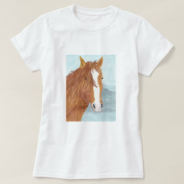 Camiseta Lago Brown Wild Horse Blue Mountain - acrílico.