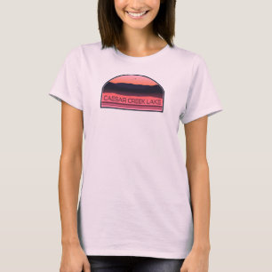 Camiseta Lago Caesar Creek Ohio Amanecer Rojo