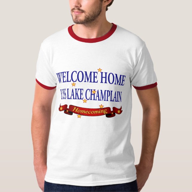 Camiseta Lago casero agradable Champlain (Anverso)