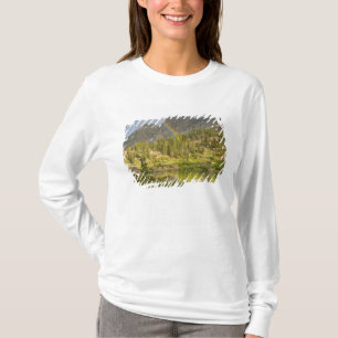 Camiseta Lago Cecret con arcoíris sobre Devil's Castle,