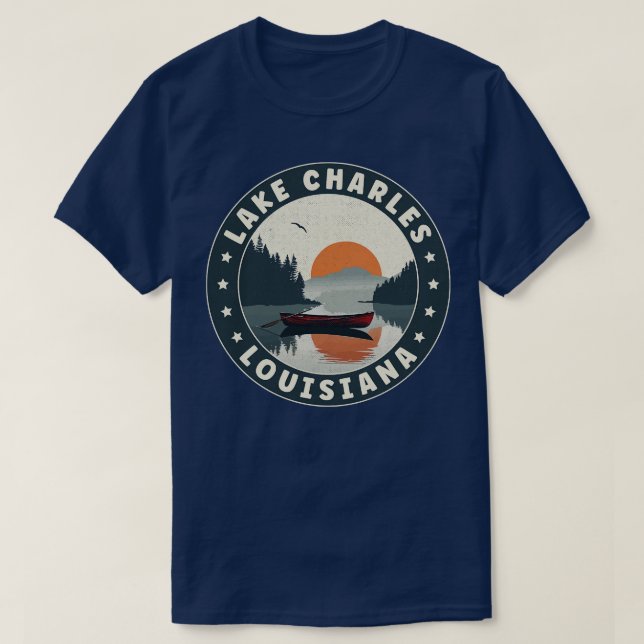 Camiseta Lago Charles Louisiana Sunset TShirt (Diseño del anverso)