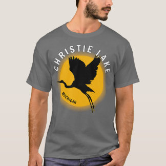 Camiseta Lago Christie en Michigan Heron Sunrise