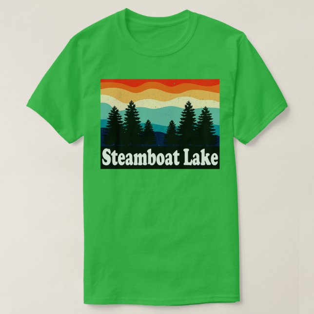 Camiseta Lago Colorado Retro (Diseño del anverso)