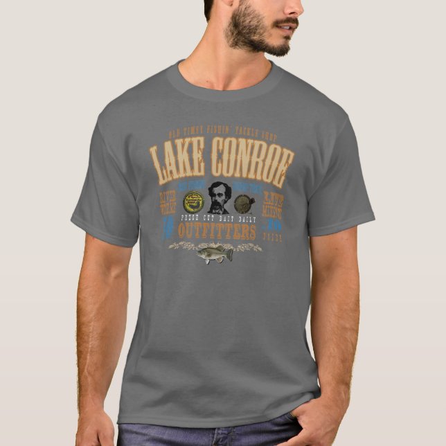 Camiseta Lago Conroe vintage (Anverso)