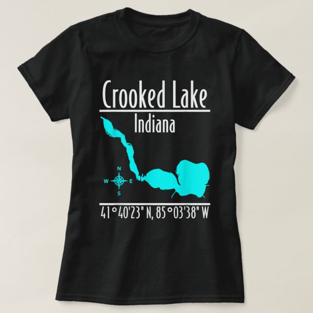 Camiseta Lago Crooked - Indiana (Diseño del anverso)