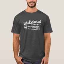Lago Cumberland TShirt - Blanco sobre gris oscuro