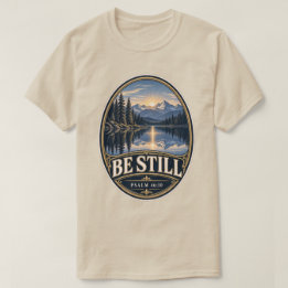 Camiseta Lago de la Montaña Quietud Salmo 46:10