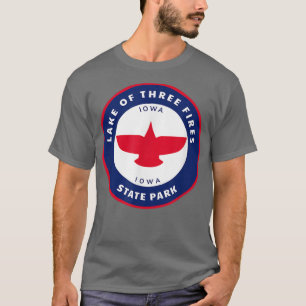Camiseta Lago de los Tres Incendios Parque Estatal Iowa IA 