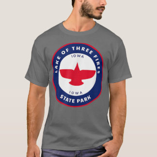 Camiseta Lago de los Tres Incendios Parque Estatal Iowa IA