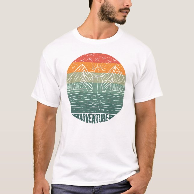 Camiseta Lago de montaña de aventura (Anverso)