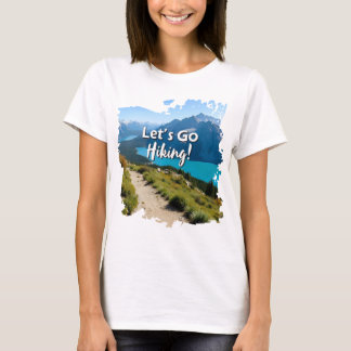 Camiseta Lago de montaña Vamos a hacer senderismo