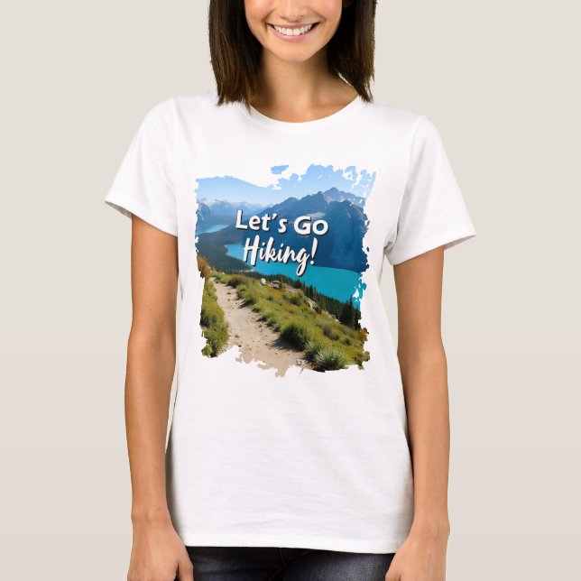 Camiseta Lago de montaña Vamos a hacer senderismo (Anverso)