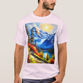 Camiseta Lago de montaña: Vista panorámica