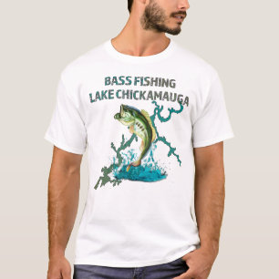 Camiseta Lago de Pesca de Bass Chickamauga