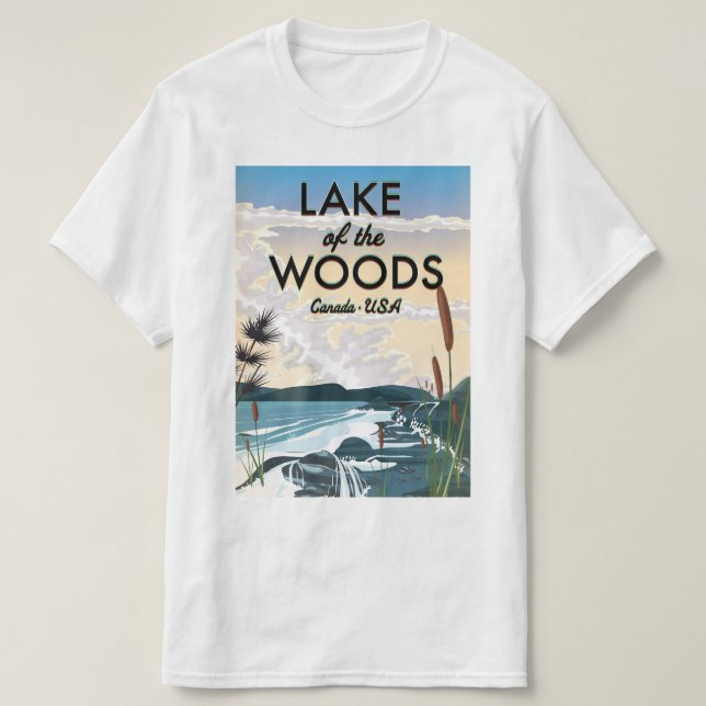Camiseta Lago de Woods USA canada (Diseño del anverso)