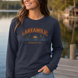 Camiseta Lago Deerwood Rústico Vintage Lakeaholic