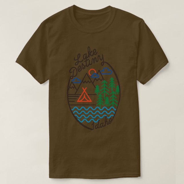 Camiseta Lago Destiny Idaho (Diseño del anverso)