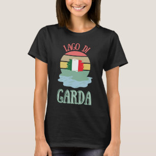 Camiseta Lago di Garda Lago Retro Italia  Viajes Hombres Mu