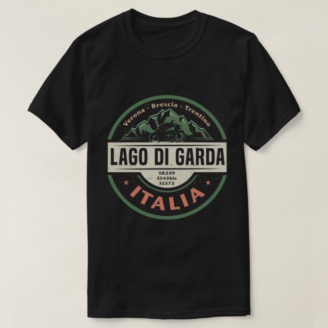Camiseta Lago Di Garda, Pegatina del Lago Garda Italia (Diseño del anverso)