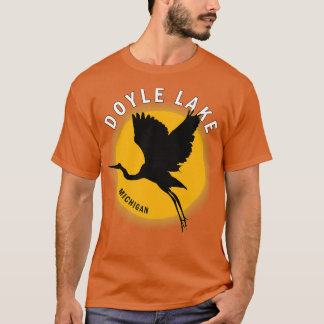 Camiseta Lago Doyle en Michigan Heron Sunrise
