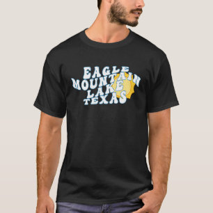 Camiseta Lago Eagle Mountain Texas TX Amanecer Souv de vaca